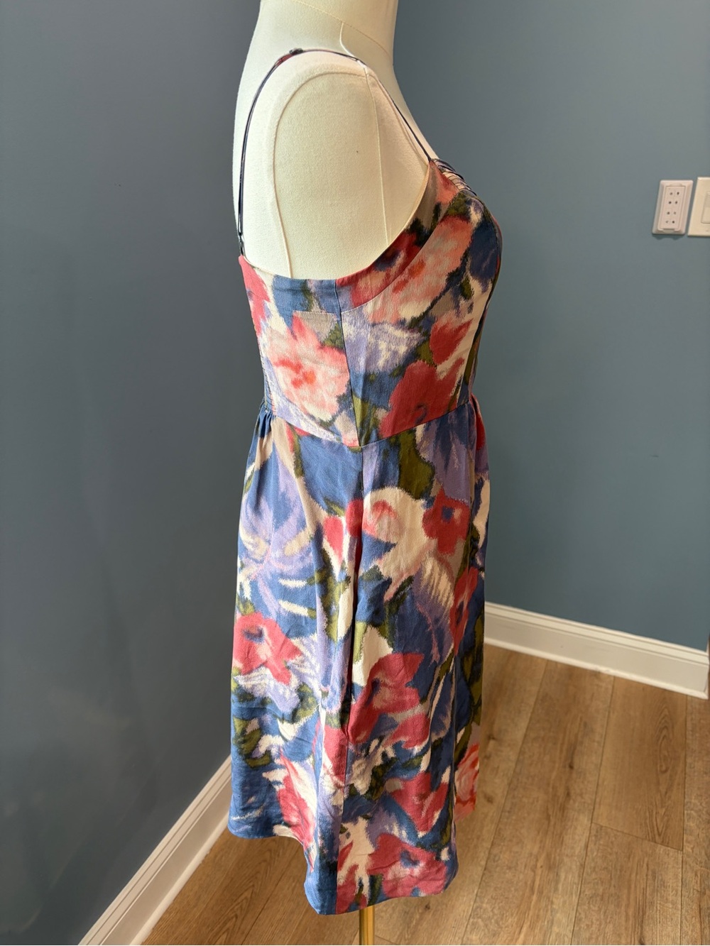 Anthropologie Moulinette Soeurs Reflecting Pool 100% Silk Floral Dress 6 - Picture 6 of 10